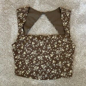 Floral Brown Women's Top